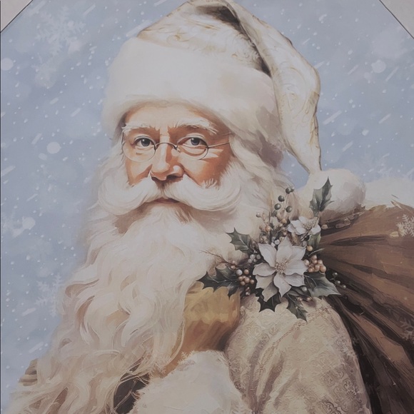 Santa Claus Canvas Art in White and Brown - Picture 4 of 5